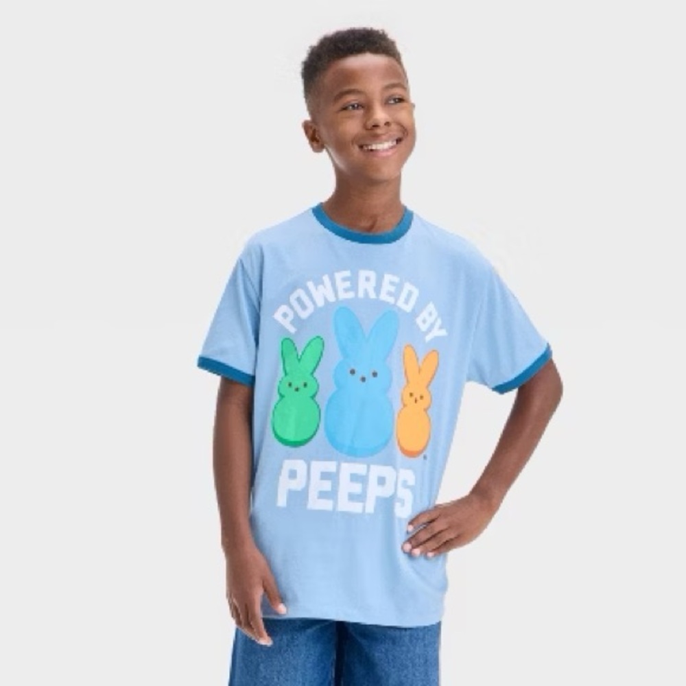 273 NWT Boys Peeps Powered by Peeps Graphic T Shirt - Size: Large